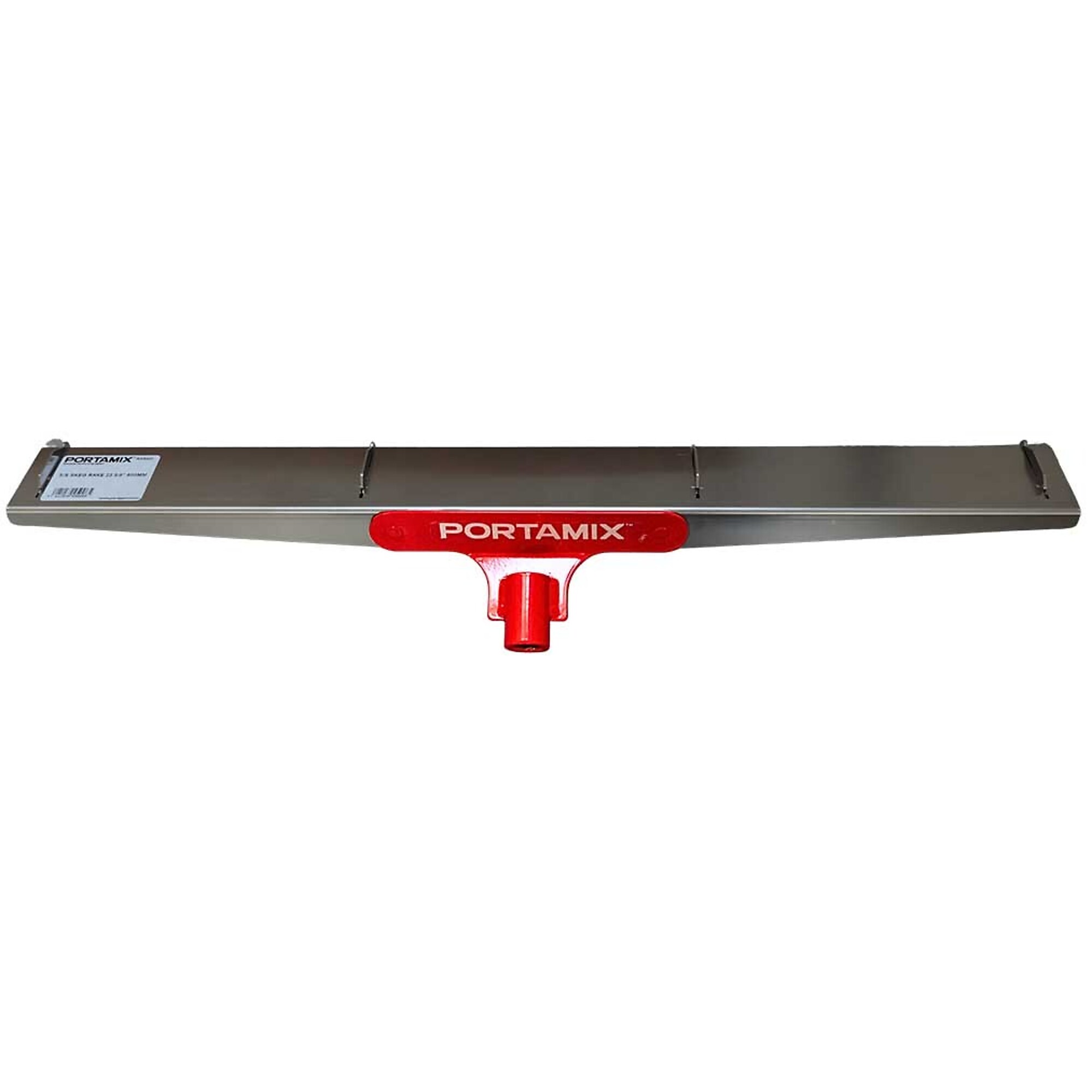 Portamix Stainless Steel Quad-Skid Gauge Rake — 24in., 304 Stainless Steel, Model# PORTAMIX S/S Quad-Skid Gauge Rake 24"